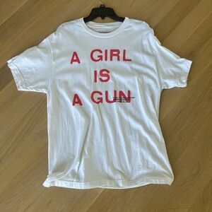pleasures “a girl is a g*n” tee